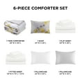 thumbnail image 3 of Regency Heights Twin Size Comforter Sets, Yellow Bed in a Bag Twin, Botanical Bedding Comforter Set with Bed Sheets and Side Pockets, 6 Pieces, 3 of 9