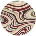 thumbnail image 3 of Contemporary Area Rug (7'10'' Round) Abstract Multi-Color Indoor Round Easy to Clean, 3 of 6