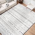 thumbnail image 3 of 5x7 Washable Area Rug Non-Slip Low Profile Soft Boho Distressed Rug for Living Room, Bedroom, Dining Room, Office, Beige, 3 of 13