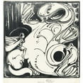 thumbnail image 2 of Bernard Willem Wierink 15x16 Black Ornate Wood Framed Double Matted Museum Art Print Titled - St. Joris (1920), 2 of 5