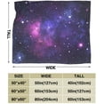 thumbnail image 3 of Galaxy Flannel Fleece Bed Blanket Throw Blanket Lightweight Cozy Plush Blanket for Bedroom Living Rooms Sofa Couch 80"x60", 3 of 5