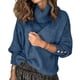 thumbnail image 3 of Suéteres de Punto Grueso Oversize para Mujer, con Cuello Alto, Larga y Corte Holgado, Ideales para el Invierno Azul XL, 3 of 8