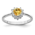 thumbnail image 6 of 925 Sterling Silver Rhodium Citrine Ring Size 8, 6 of 6