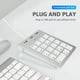 thumbnail image 2 of Teclado numérico con cable - Teclado numérico USB Teclado numérico para computadora portátil Teclado numérico de 18 teclas con 3 puertos USB 2.0 Teclado numérico, Plata, 2 of 5