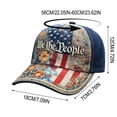 thumbnail image 5 of 250 Anniversary USA Hat, We the People Patriotic Hat, Vintage Floral American Flag Baseball Cap, Red White Blue USA Flag Trucker Hat for Men Women, #A, 5 of 5