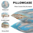thumbnail image 5 of Throw Pillow Covers 20x20 Inch Set of 2, Nautical Coastal Waterproof Outdoor Pillow Covers, Summer Beach Shell Conch Starfish Blue Decorative Cushion Pillowcases for Couch, Sofa, Bed, Garden, Patio, 5 of 9