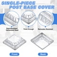 thumbnail image 3 of 6Pack Post Base Cover, 1.75x1.75 Metal One-Piece Post Skirt Porch Column Wrap(0.75x0.75), 3 of 6
