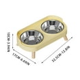 thumbnail image 3 of Stainless Steel Double Bowl Dog Feeder, Non-Slip Elevated Pet Food & Water Dish, Cervical Support for Cats & Small Dogs, Easy Clean Pet Bowl Set,JKODE, 3 of 9