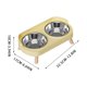 thumbnail image 3 of CaiYueKe Non-Slip Elevated Dog Bowls Stainless Steel Double Pet Feeder Dish Anti-Tip Spill Proof Bowls for Cats Small Dogs Senior Pets Food Water Bowls with Neck Support Easy Clean Feeding Station, 3 of 7