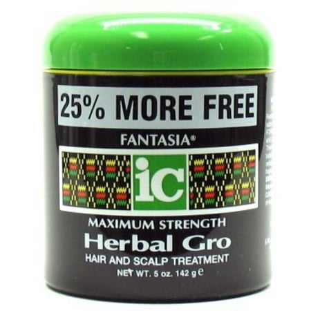 Fantasia Maximum Strength Herbal Gro Hair And Scalp Treatment, 5 oz (Pack of