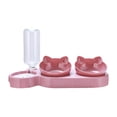 thumbnail image 1 of Cuencos triples para gatos, cuencos elevados e inclinados para agua y comida, suministros para mascotas, bebederos automáticos para exteriores, Rosa Rojo, 1 of 9