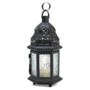 Accent Plus Christmas Decorations Indoor Lantern Decorative Outdoor Christmas Decorations Candle Lantern Candle Holders Christmas Table Decorations Moroccan Lantern, Clear 4.5 X 3.75 X 10.25 Inches