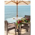 thumbnail image 2 of Outdoor Tablecloth with Umbrella Hole and Zipper, Easter Square Table Cloth 54x54 Inch Waterproof Tablecloth, Wooden Bunny Colorful Eggs Spring Floral Farmhouse Picnic Table Cover for Patio Camping, 2 of 7