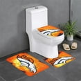 thumbnail image 1 of Juego de alfombras de baño de 3 piezas del equipo Broncos Alfombra antideslizante para baño de 24 x 16 pulgadas, 1 of 7