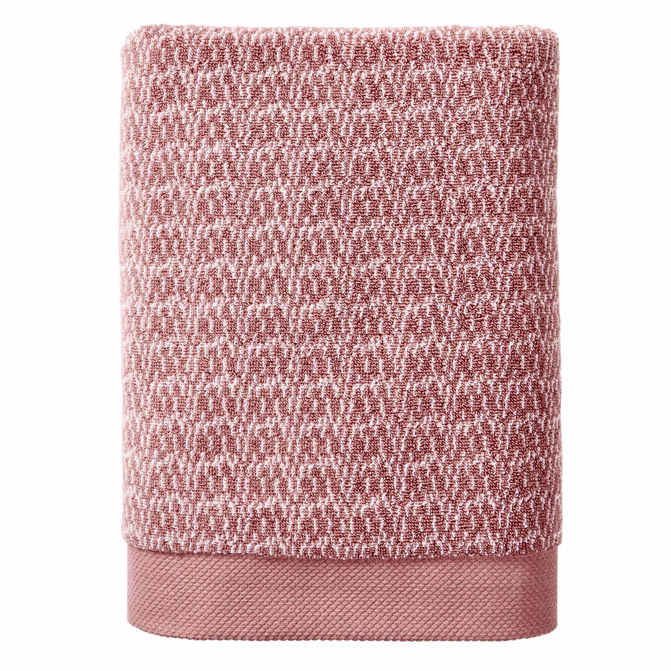 Better Homes & Gardens Signature Soft Cotton Melange 6 Piece Bath Towel Set,Old Rose