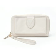 Motile Commuter Wallet with 3,000 Mah Qi Certified Wireless Powerbank, Bone