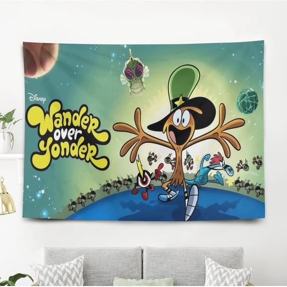Tapestry for Wander Over Yonder Bedroom Dorm wall hanging Funny Poster Backgrounds Banner Party Wall Art Decorations Kids Girls Teens Gifts Cute 40×60 inch
