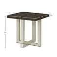 thumbnail image 2 of Roundhill Furniture Luno Contemporary End Table, Walnut and White, 2 of 8