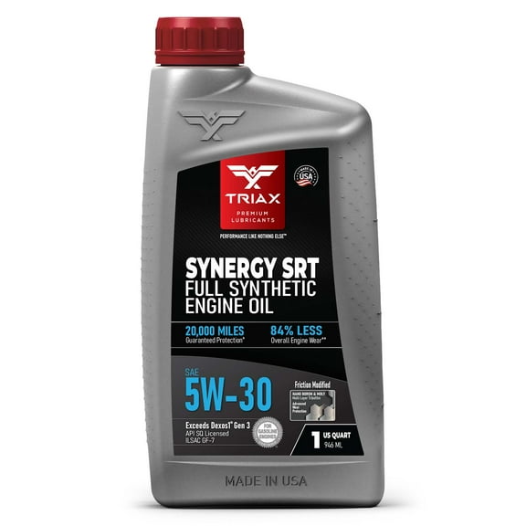 TRIAX Synergy SRT 5W-30 Full Synthetic Engine Oil, 1 Quart