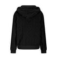 thumbnail image 4 of Fleece Hoodie Jacket for Women Zip Up Sherpa Coat Winter Warm Hooded Casual Fluffy Short Plush Fashion Sweater, 4 of 7