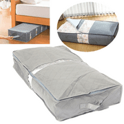 Underbed Storage Box Portable Under Bed Organizer The Storage Bag Box Gray For Clothes Blankets Item