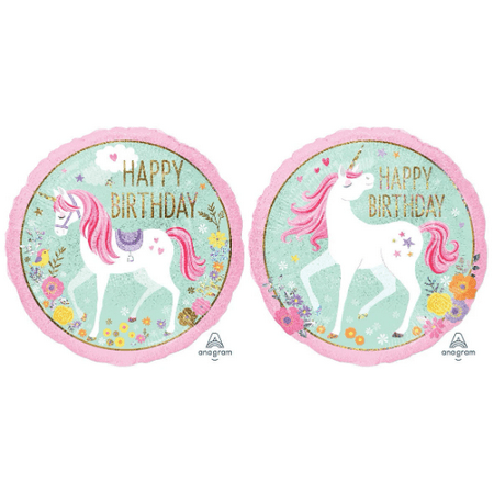 18" BIRTHDAY UNICORN SPARKLE Balloon • Party Supplies Decorations Foil Mylar Balloon