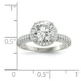 thumbnail image 5 of Sterling Silver Rhodium-plated CZ Pav‚ Ring, 5 of 6