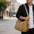 thumbnail image 6 of Large Capacity Nylon Crossbody Bag for Women - Versatile Casual Shoulder Tote with Multiple Pockets, Lightweight Design, Adjustable Strap, Ideal for Work, Commuting and Everyday Use Khaki, 6 of 6