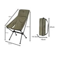 thumbnail image 4 of Marco de Aleación de Aluminio para Acampar Al Aire Libre, Sillón, Taburete, Silla Plegable Portátil Ligera para Picnic, Playa, , Viaje, Patio 88cmx60cmx96cm Verde, 4 of 4