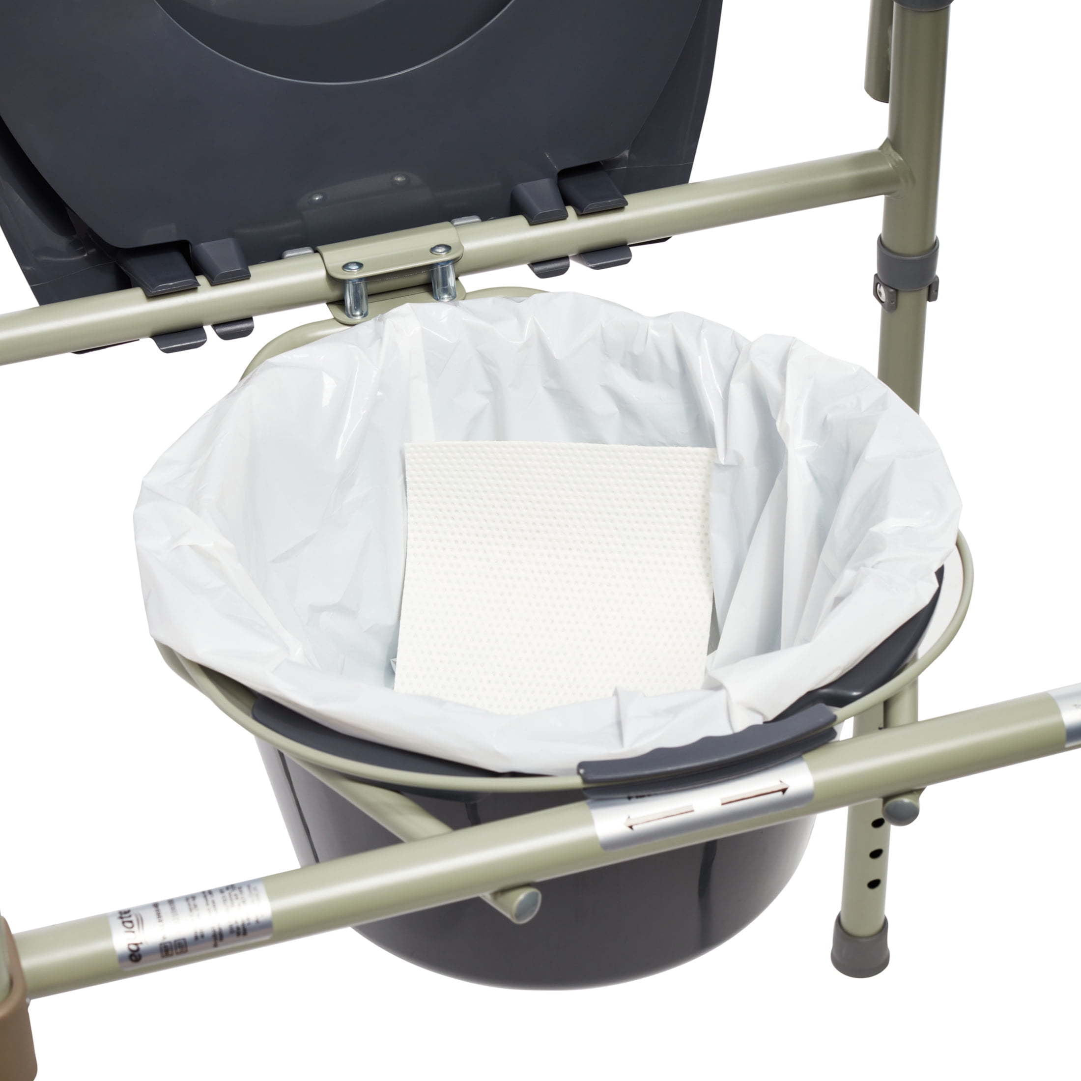 Equate Bed & Bath Commode Liner Bags with Absorbent Pad, 12 Count