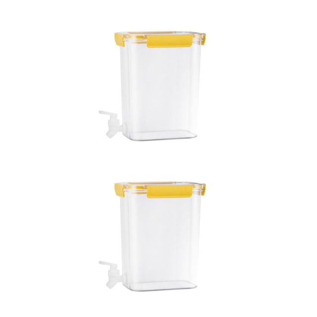 Cateissary Botella de agua fría para nevera, tapa de jarra, dispensador de bebidas, tanque de plástico de 4,5 l, contenedor de limonada de Type1 NO1
