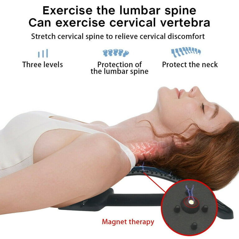 Back Stretcher, Lower Back Pain Relief Device with Magnet, Multi-Level Back  Cracker Back Massager, Lumbar Support Spine Board for Herniated Disc,  Sciatica, Scoliosis 