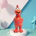 thumbnail image 2 of HLONK Rubber Chicken Toy - Squeaky Fun Screaming 9.5 inch Tall - Unique Fun Designs with Colorful Spots Rubber Chicken for Kids  Adults and Dogs, 2 of 7