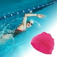 thumbnail image 2 of Unique Bargains 1 Pc Elasticity Swim Cap 5.51"x8.66" Rose Red, 2 of 6