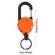 thumbnail image 2 of Llavero retráctil con cable de acero de 24 pulgadas soporte para tarjeta de identificación color naranja, 2 of 2