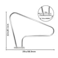 thumbnail image 2 of Pool Handrail,Pool Handle,304 Stainless Steel Rated 375LBS Load Capacity,In Ground Pool Handrail with Nylon Blue Grip Cover for Home Inground Swimming Pool Water Park,Quick Mount, 2 of 7