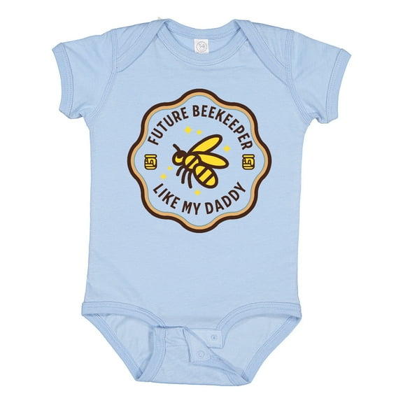 Inktastic Future Beekeeper Like Daddy Boys or Girls Baby Bodysuit