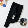 thumbnail image 2 of Odeerbi Kids Girls Fleece Lined Pantyhose Cotton Tights Winter Thermal Leggings Kids Thickened Stretchy Tights Pants Thin Fleece Sunflower Socks Kids Clothes Black, 2 of 4