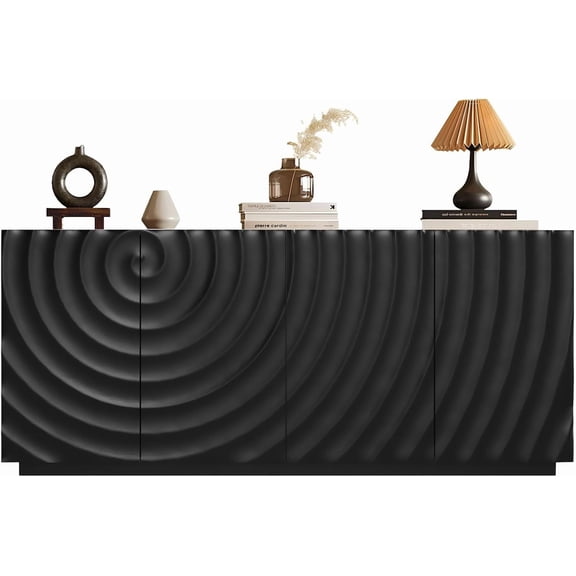 Farmhouse TV Stand for 75 Inch TV,Wood Entertainment Center with Storage Cabinets and Sliding Barn Doors,Media TV Console Table for Living Room Bedroom,Rustic Brown