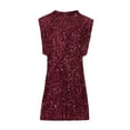 thumbnail image 5 of Drses‌‌ ‌‌‌‌‌‌‌‌‌‌‌‌‌‌‌‌‌‌‌‌‌‌‌‌‌Women's Elegant Sparkly Sequin Mini Dress - Bodycon Flying Sleeve Round Neck for Cocktail & Evening Parties, 5 of 7
