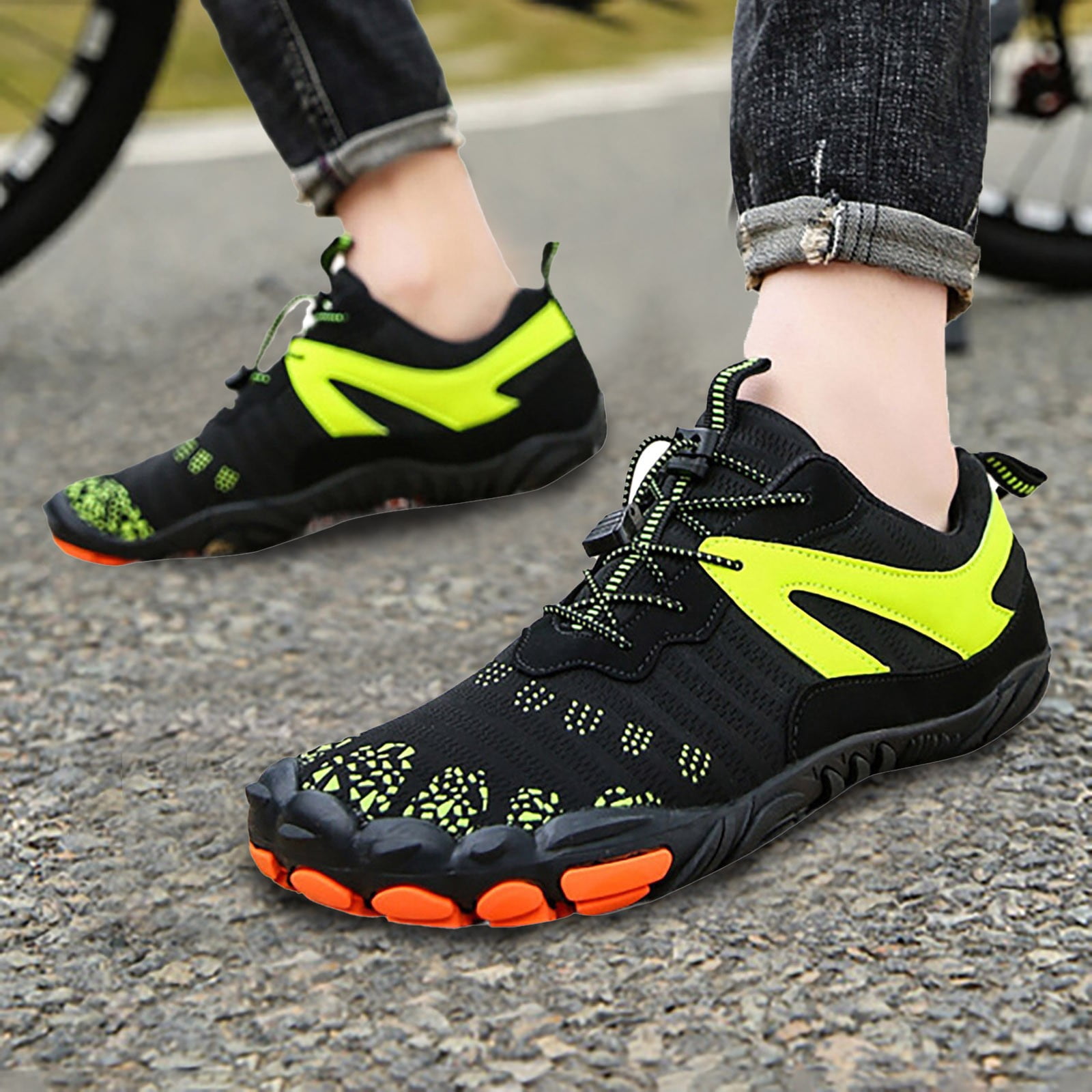 VBARHMQRT Surf Fishing Wading Shoes New Large Size Mesh Flat Round Toe Wading Shoes Couples Fitness and Sports Water Shoes Outdoor Versatile Five Toe Hiking Shoes Wading Shoes Wading Shoes for Women