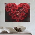 thumbnail image 4 of ONETECH  Red Rose Love Heart Tapestry for Bedroom Aesthetic Tapestries Wall Hanging Window Design Wall Tapestry for Living Room Dorm Decor, 4 of 7