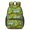 Rooster and Farm Green Pattern, variant on Rooster and Pumpkin Blue Pattern 17" Waterproof Oxford School Backpacks for Teens, S-Shape Padded Straps, for School, Travel, Hiking, Camping