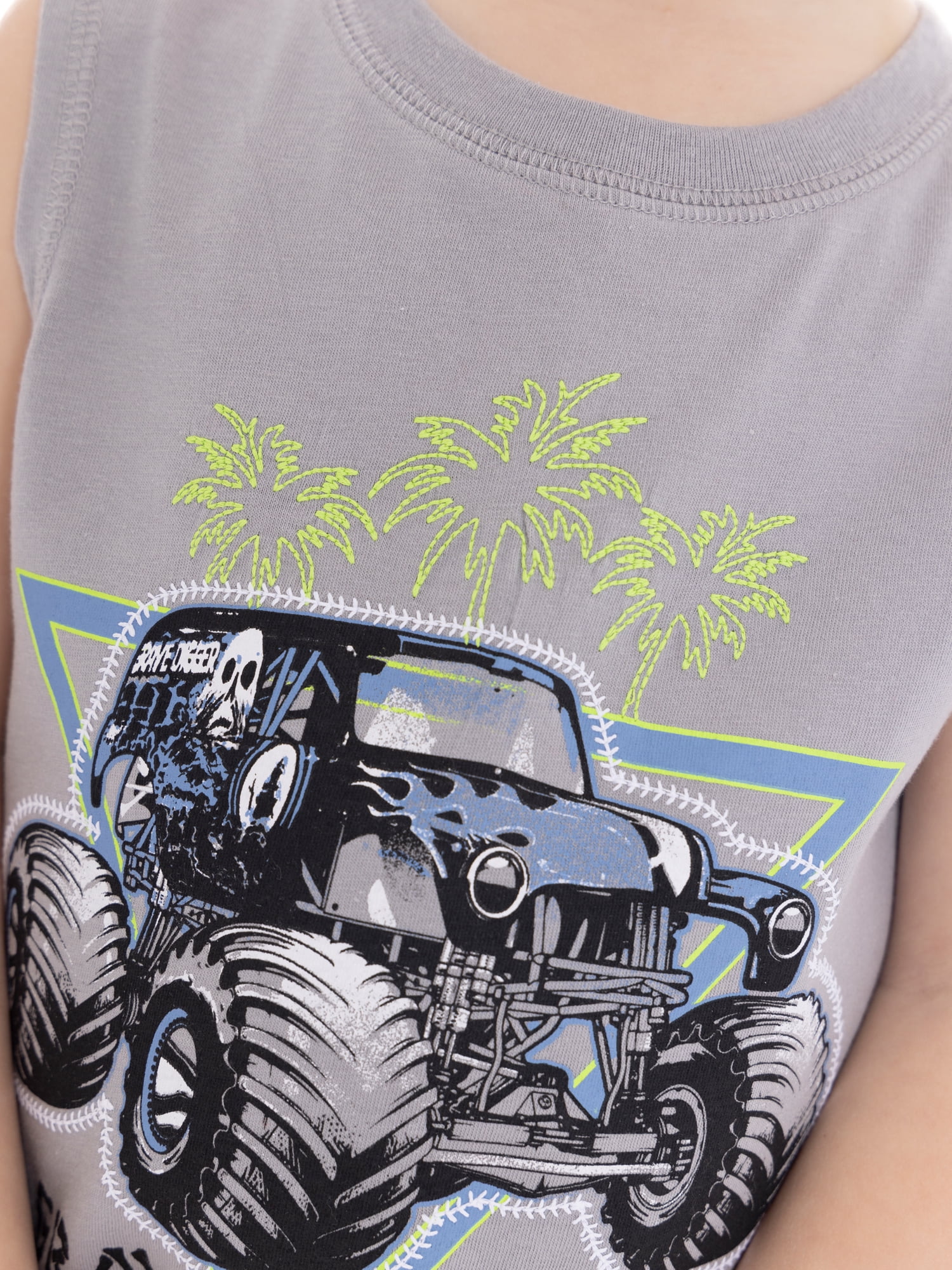 Monster Jam Toddler Boys Graphic Print Tank Top and Shorts Set, 2-Piece, Sizes 12M-5T