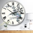 thumbnail image 3 of Designart Gray Watercolor Flower III 23" x 23" Analog Round Traditional Wall Clock, CLM30248-C23, 3 of 3