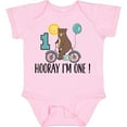 thumbnail image 3 of Inktastic 1st Birthday Bear on Bicycle 1 Year Old Boys or Girls Baby Bodysuit, 3 of 5