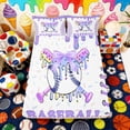 thumbnail image 3 of Erosebridal Purple Drip Bow Baseball Full Size Sheets, Cute Sport Bed Sheets for Girls and Boys, 4pcs, 1 Flat Sheet, 1 Fitted Sheet and 2 Pillowcases, 3 of 6