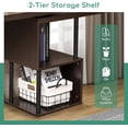 thumbnail image 6 of Home Office Computer Desk with 2-Tier Storage Shelf for Bedroom, Dorm, Study Room, 6 of 7
