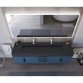 thumbnail image 6 of Nile 72" Blue Wood Floating Vanity with Black Top and Black Trim, 6 of 10