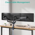 thumbnail image 2 of Soporte Monitor Triple WALI Negro con Resorte de Gas Ajustable VESA 75 & 100mm, 2 of 9